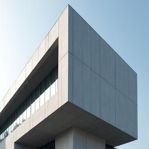 モダンな建築物の撮影